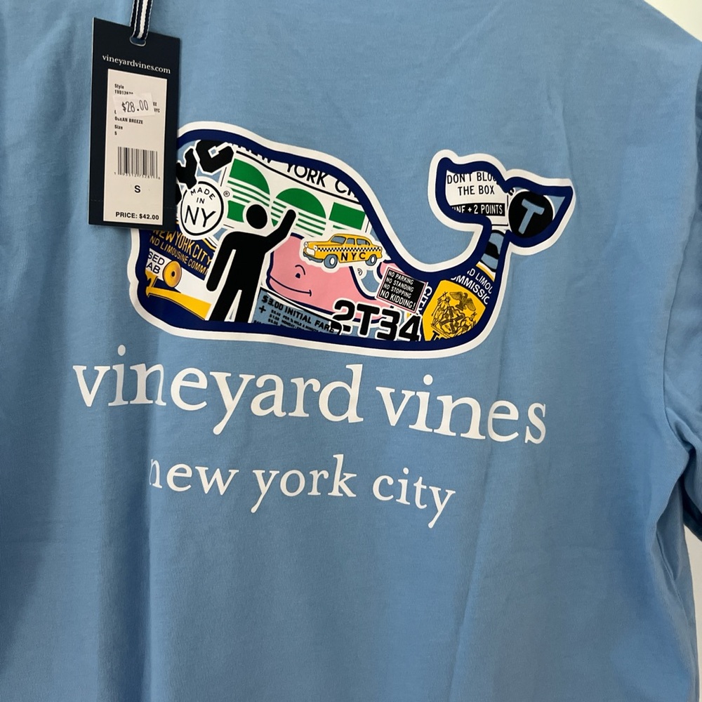Vineyard Vines Men's Light Blue Pocket Tee